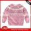 fashion pullover knit heart print Intarsia kids winter sweater