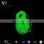 Wholesale glow in the dark photoluminescent green fabric piping ribbon for heating on garment