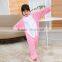 Pink Girls Top Quality Kids Onesie Flannel Fleece Sleepwear