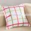 Simple Plain Grid Pillow Home Decorate Cushion