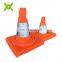 high quality rubber traffic cone road safety cone with reflective tape used on the crossing of road ways