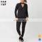 Chinese supplier oem 2017 charcoal clothing with choker neck plain sport tracksuit custom