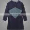 China Manufacturer Dongguan Suppliers Bulk Wholesale Custom Woman Clothing Dark Blue Long Sleeve Loose Tops