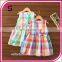 Color Plaid baby dress children dress princess skirt 2017 summer girls dress