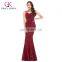2016 GK Sleeveless Sexy Wine Red Mermaid Hollowed Sequined Prom Dress GK000013-1
