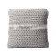 Roving Handmade Knit grey Cushion Throw Pillow for Home Decor Sofa Chair Bed