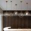 Nordic Round Ring Pendant Light Single Head Glass Metal Chandelier Household Decorative Light