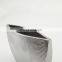 Home Modern Nordic Luxury Decoration Stripe Ceramic Silver Flat Vase