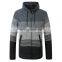 Custom men's plus size plus velvet warm long-sleeved hooded zipper knit cardigan stand collar sweater jacket