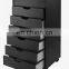 Black Veneer MDF Storage Office File Cabinet