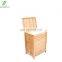 Home Folding Bamboo Hamper Basket Includes Machine Washable Cotton Canvas Liner Laundry Hamper Clothes Storage Basket