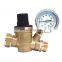 COVNA DN20 3/4 inch Lead-Free Brass High Pressure Adjustable RV Water Pressure Regulator with Gauge