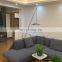Black Minimalist Modern Simple Metal LIving Room LED Stand Floor Lamp