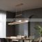 Modern LED Pendant Lights Indoor Wood Hanging Lamps For Loft Dining Table Nordic Restaurant Rectangle Chandelier Office Bar