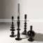 Nordic Black Candle Stick Holders Photo Props Portavelas De Cristal Long Stem Glass Candle Holders For Hygge Dekoration Wohnzimm
