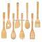 Wholesale Nordic Style Kitchen Utensils Flat Large Long Handle Nonstick Bamboo Spoon Spatula Set