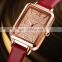 1706 Girls Wrist Watch Genuine Leather Strap Watch Jam Tangan Wanita Waterproof
