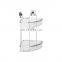 2 Tier Corner Shower Caddy with Suction Cup Wall Mounted No Drilling Bathroom Storage With EASY LOC Suction
