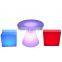 led seating mobile bar lumineux cubo led tables sitting led cube silla cuadrada