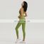 2 Pcs Custom Soft Gym Fitness Sets Women U Back Sports Bra High Waist Yoga Leggings With Pockets