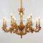 european candle light living room brass pendant light home custom made large chandelier