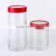 4 pcs glass storage jar/cheap empty glass jars with lid