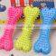 lovelu bone shaped rubber squeaky pet dog chew toy