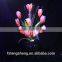 Wedding decor RGB color changing artificial fiber optical silk flower Tulip led light