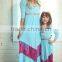 Custom design latest casual printed long dress bohemian quality maxi plus size dress