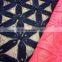 snowflake woollen yarn embroidery on organza fabric for dress