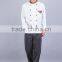 2015 fashion white double -breasted bragard chef uniform