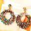 Seedbead Boho Earrings,Hollow Out Boho Earring,Geometric Aztec Diamond Earring,Tribal Earring