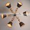 Stylish design pendant ceiling light wooden ceiling lamp with black lamp shades