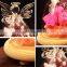 clear glass dome with wooden base,glass bell dome,angel shaped glass candle dome,christmas decoration