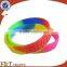2015 hot sale charm colorful dye customize soft silicon/PVC/rubber bracelet