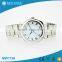 Custom logo business style water resistant sliver strap quartz watch
