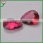 wuzhou hot sale jewelry making stone oval diamond cut red color glass gems