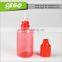 childproof screw cap long thin needle cap 50ml 100ml PE E liquid bottle