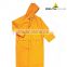 Polyester raincoat with double PVC coating fixed hood waterproof raincoat