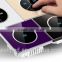 Modern Wallpad Benz LED Light Waterproof UK Purple Crystal Glass Touch switch 110~250V 2 gang 1 way Touch Light Wall Switch