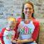 christmas matching family pajamas/raglan family hoodie-footie