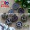 Four Tower Design Metal Jeans Button Cover for Overcoat