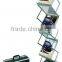 2015 6 pockets hot sale A3, A4 brochure holder acrylic literature racks
