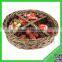 Promotional decorative holiday wicker candy basket tray,wicker gift storage basket