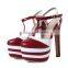 Latest Super High Platform Leather Sandal Shoes for Ladies