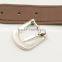 small metal zinc alloy round pin belt buckle for hat
