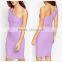 2015 summer all full sexy picture bodycon dress, one-shoulder design sexy women's dress