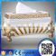 poly resin white golden tissue box design