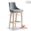 Wooden bar chair with fabric picture YC844