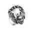 316L wholesale stainless steel investment casting skull biker ring